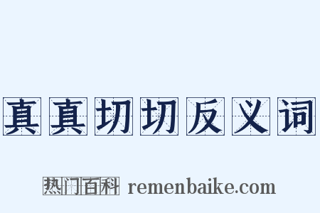真真切切反义词是什么意思的图片